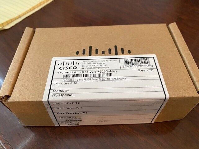 Cisco CP-PWR-7925G-NA New Sealed 