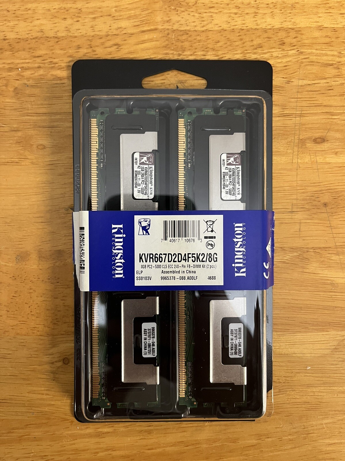 Kingston KVR667D2D4F5K2/8G 8GB (2x4GB) DDR2 Fully Buffered FB ECC PC2-5300 