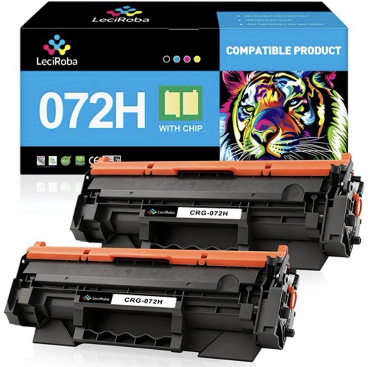 2PK Compatible Canon 072H Toner High Yield MF284dw MF287dw MF280 LBP172dw Black