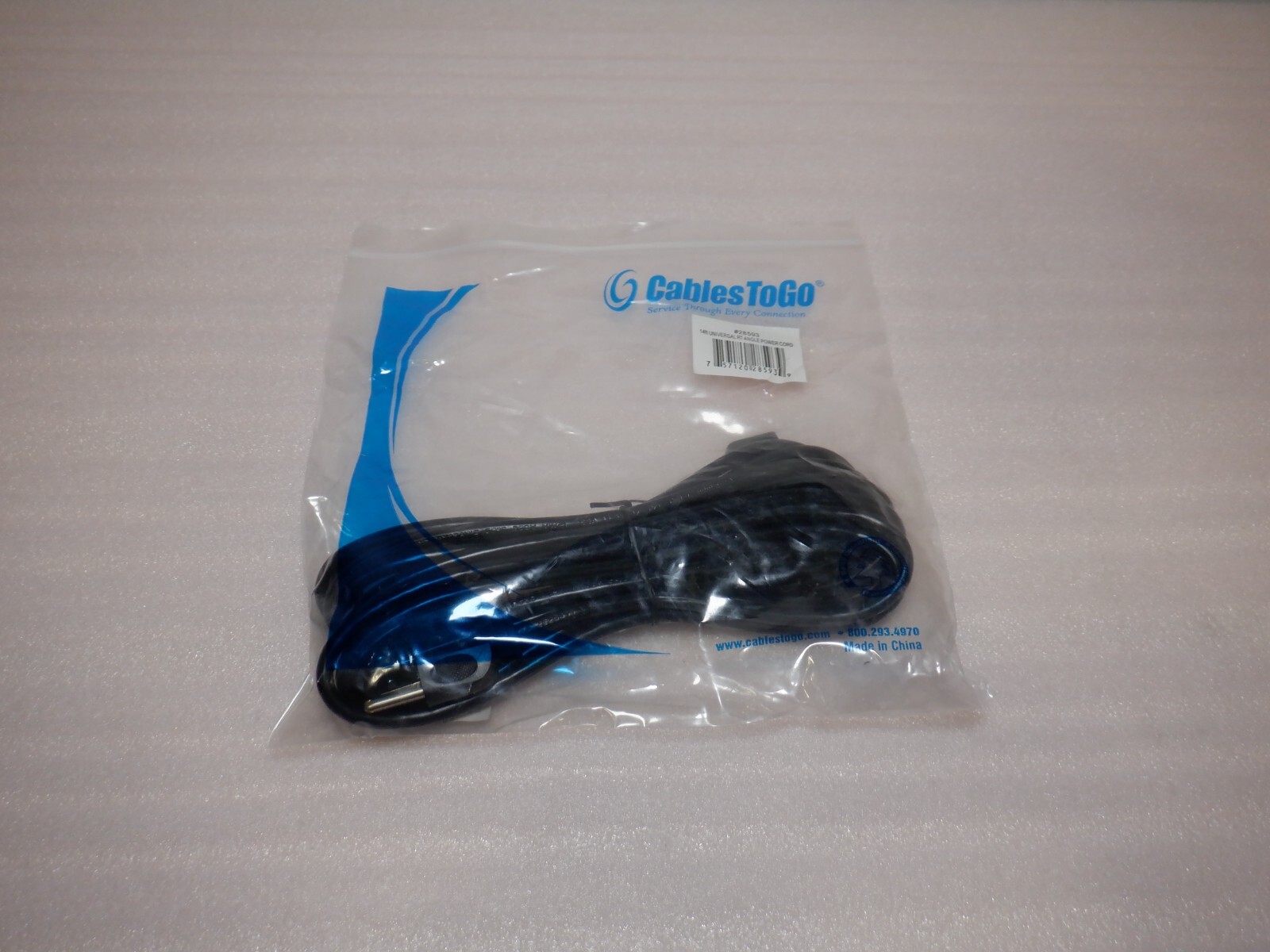 CABLESTOGO 14FT UNIVERSAL RIGHT ANGLE POWER CORD