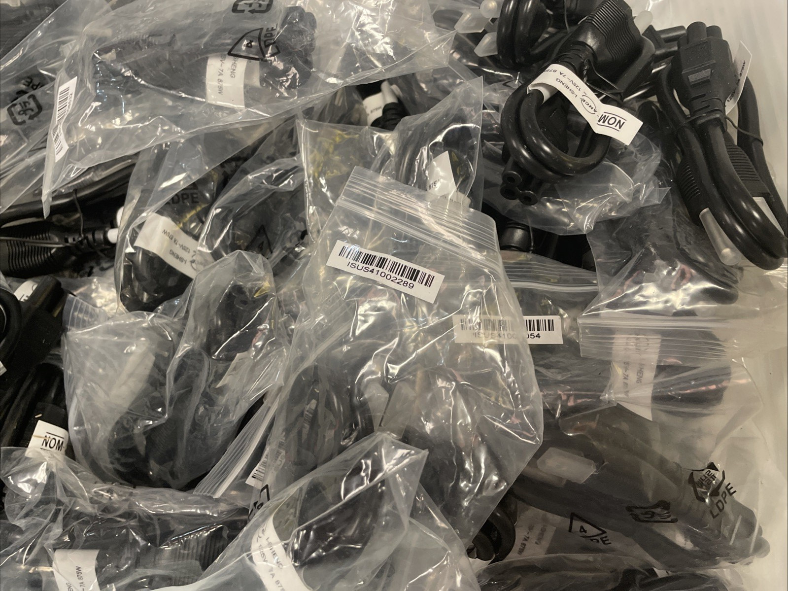 LOT OF 10X I-sheng sp-305B E55943 7A 125 V black power cord 3 prong 2FIT