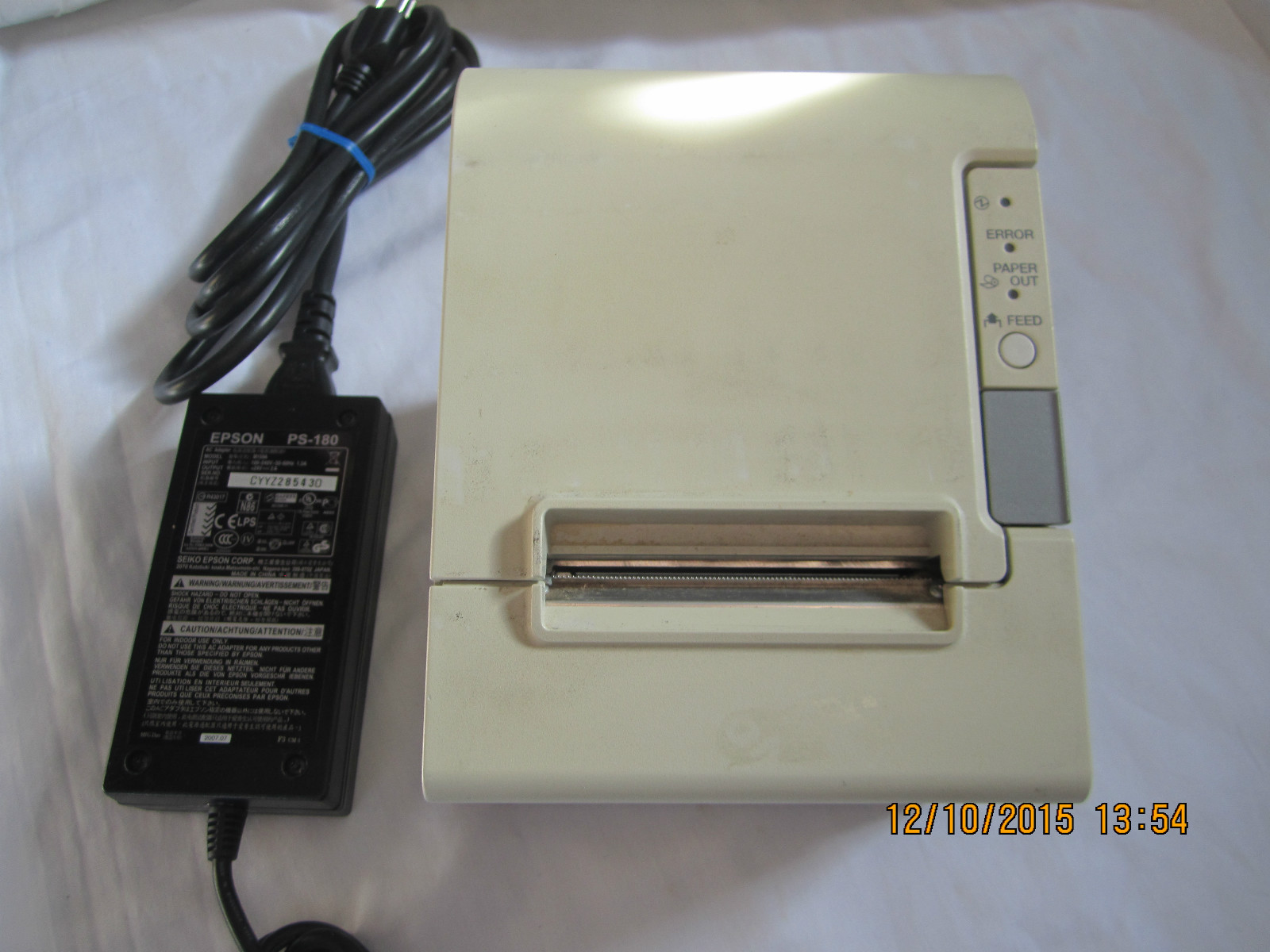 Epson TM88 IV M129H Receipt Printer serial with power supply