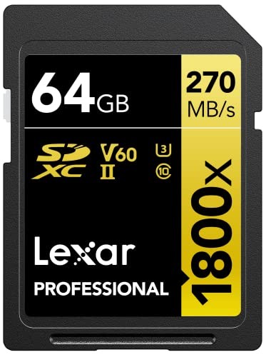 Lexar Professional 1800x SDXC 64GB SD Card NEW