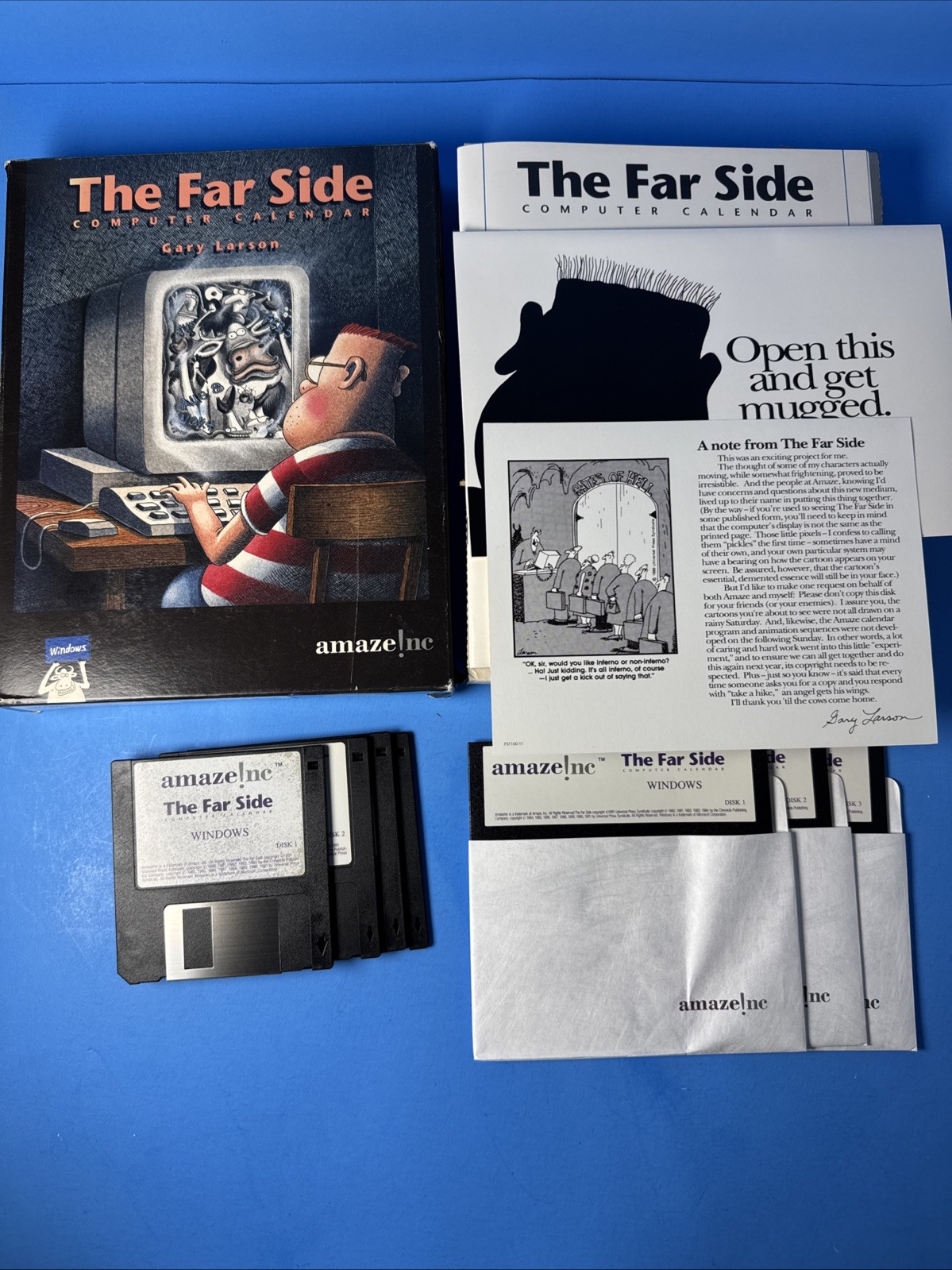 Vintage TANDY The Far Side Computer Calendar by Gary Larson/Amazenc for Windows