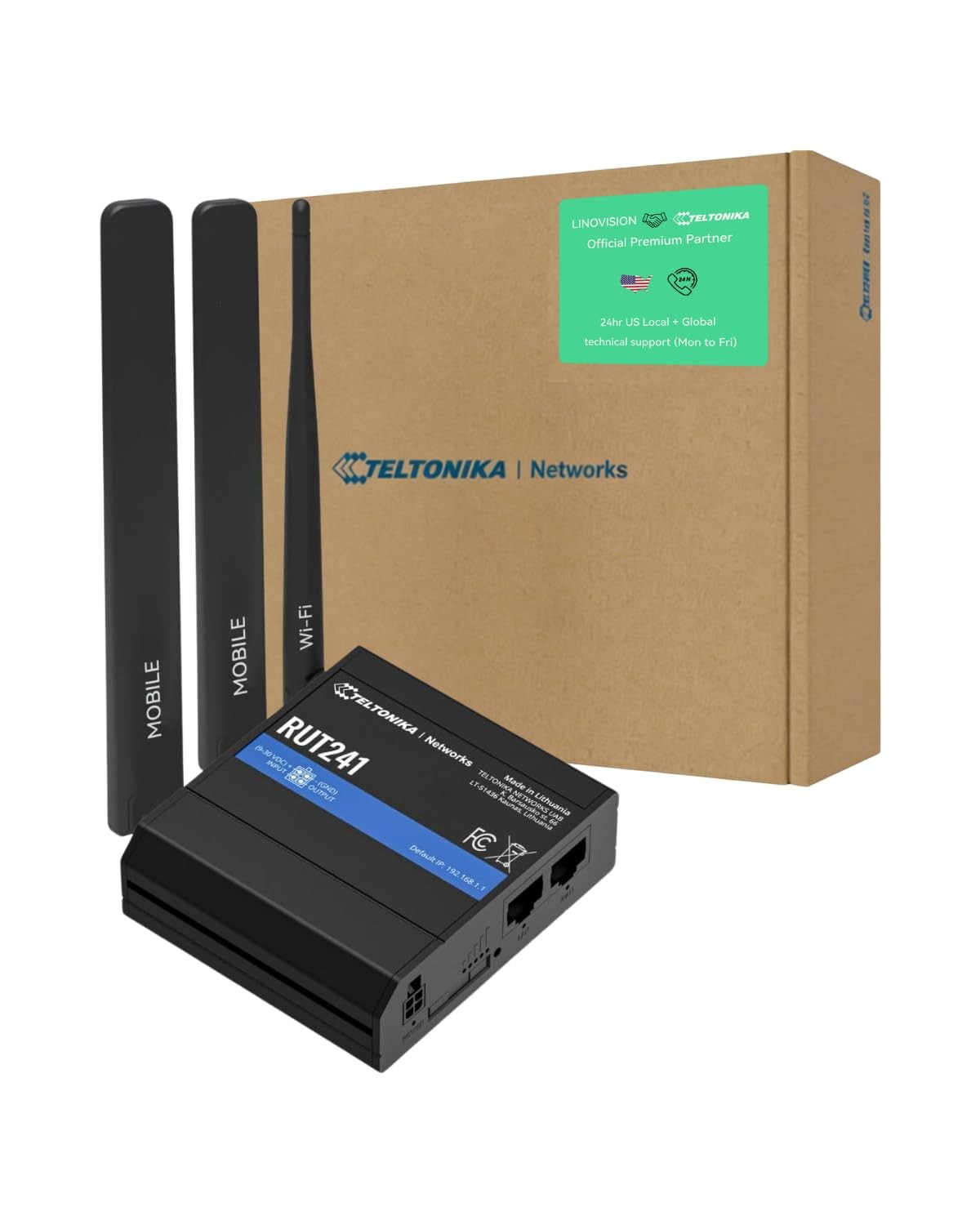 LINOVISION Teltonika RUT241098000 (Version) Industrial 4G LTE Cellular Router...