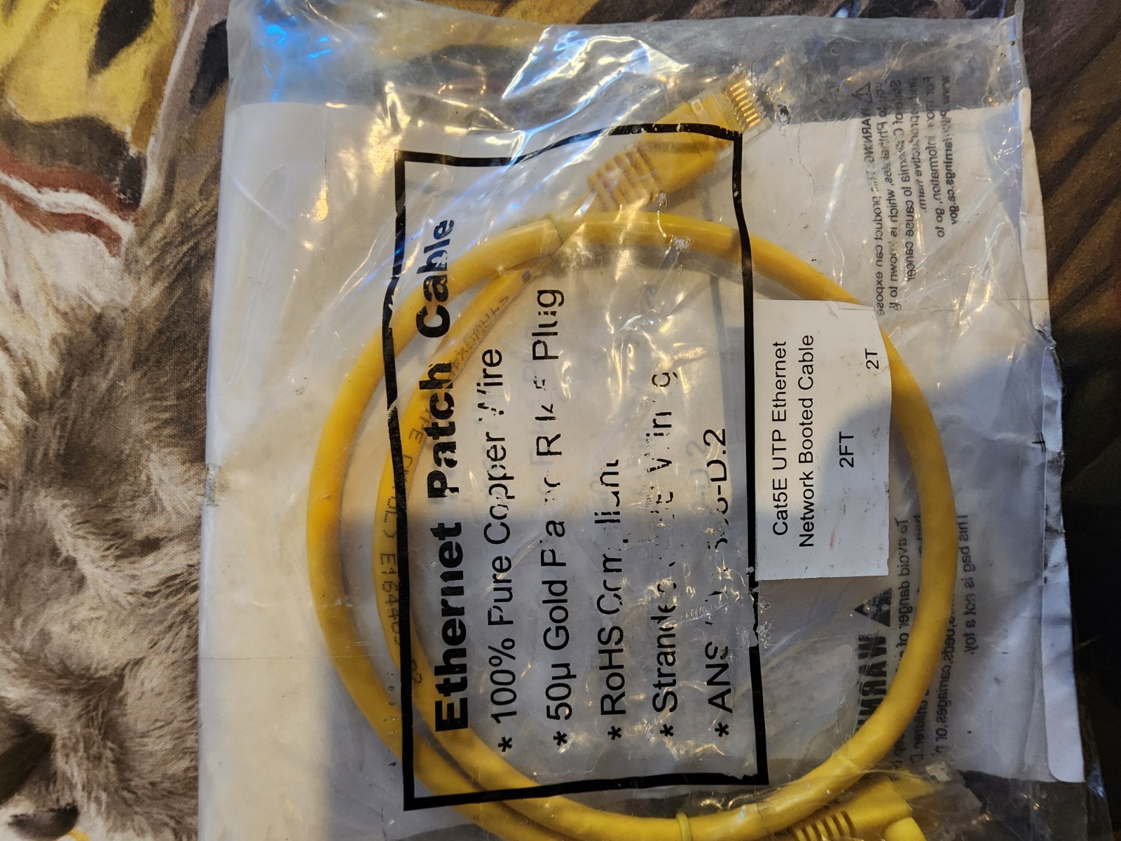 NEW-CE Tech CAT 6E Ethernet Patch Cord 3ft Long Model 587 528, NEW in package