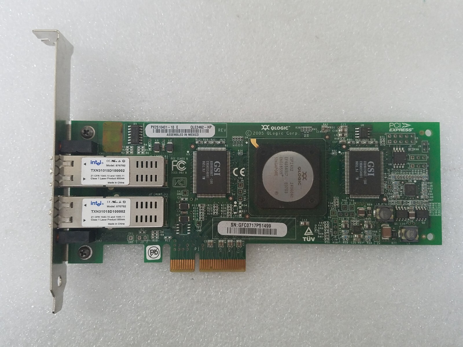 QLogic QLE2462 4Gbps Dual Port PCIe x4 Network Card PX2510401-10 E