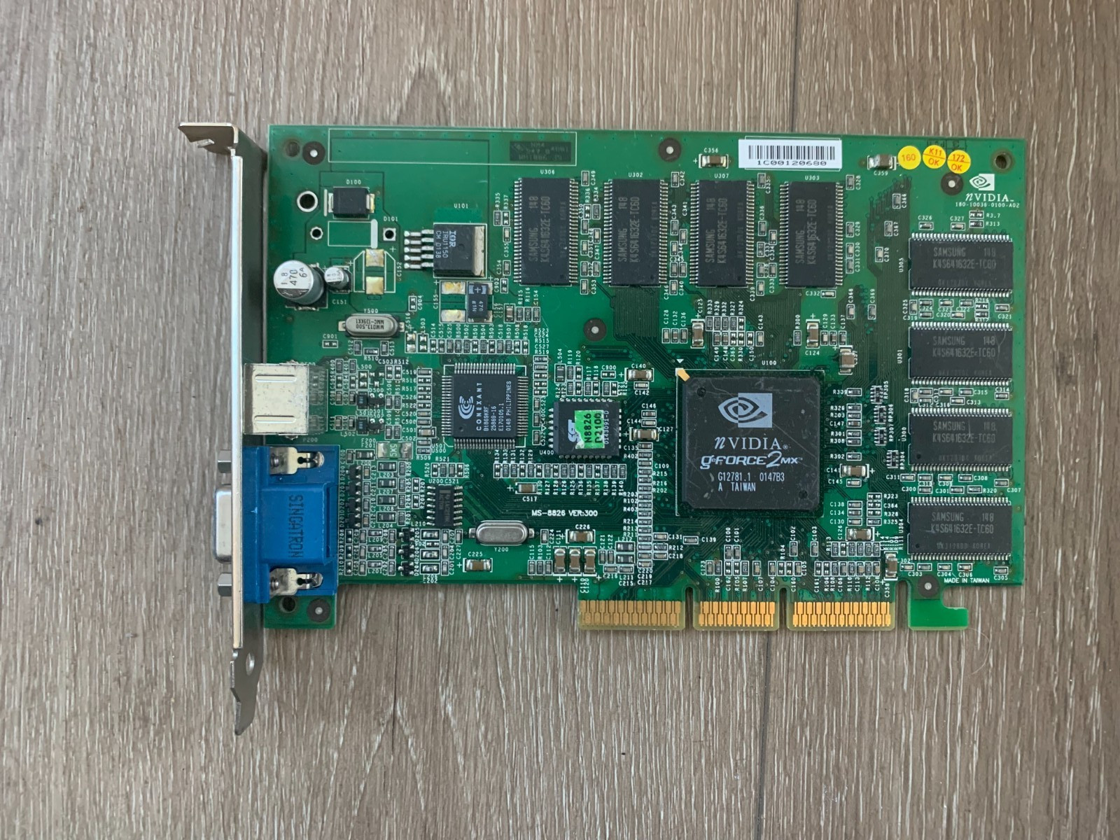 NVIDIA GeForce 2 MX 64MB AGP VGA Video Graphics Card 03K595 180-10036-0100-A02