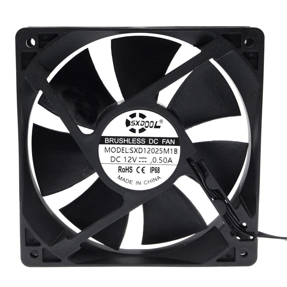 120X120X25mm 3P 3-Pin Dual Ball 120mm 12cm Waterproof Dustproof IP68 Cooling Fan