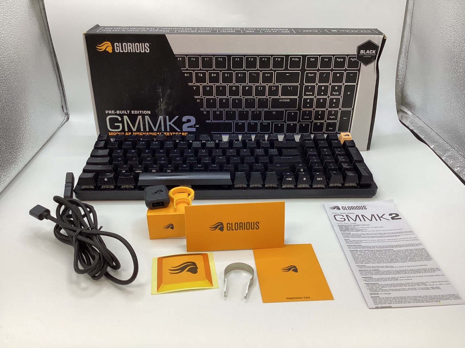 Glorious GMMK 2 Prebuilt 96% Full Size Wired Mechanical Keyboard Black