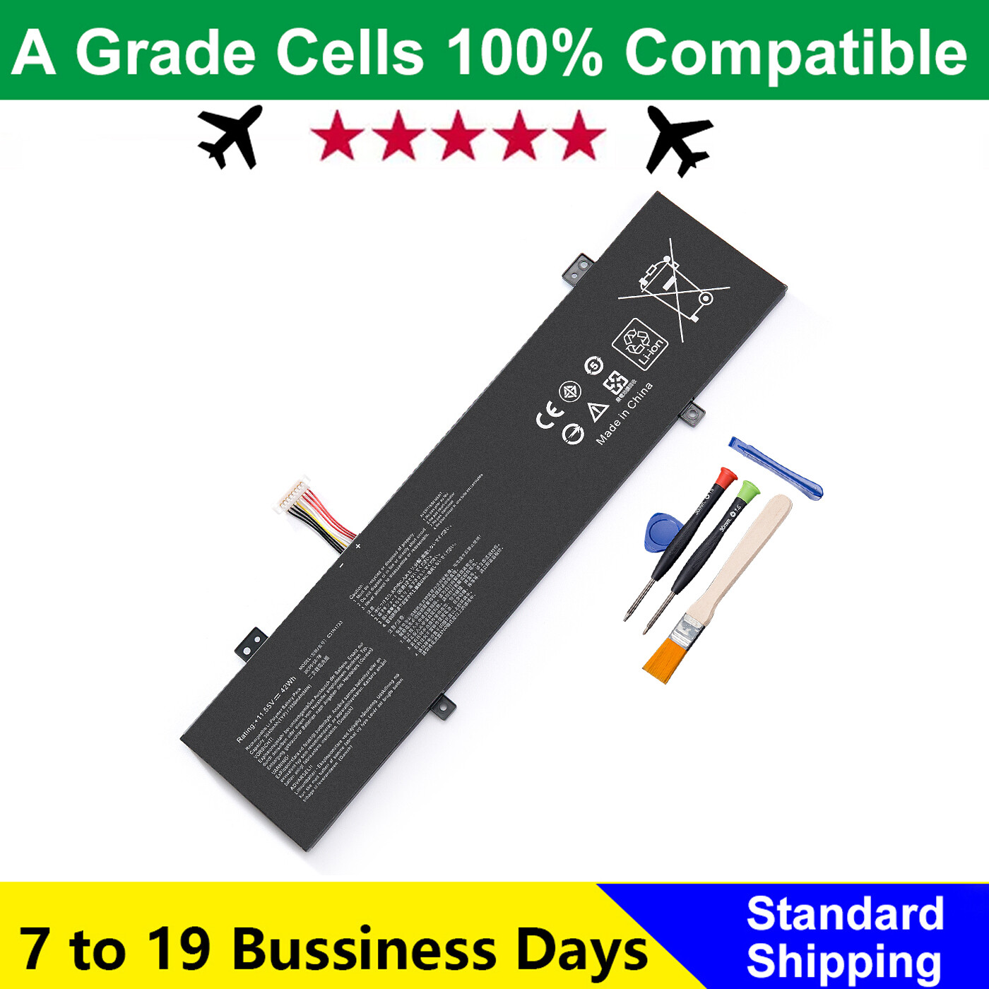C31N1733 Battery For ASUS VivoBook Flip 14 TP412FA TP412UA Series 0B200-02970000
