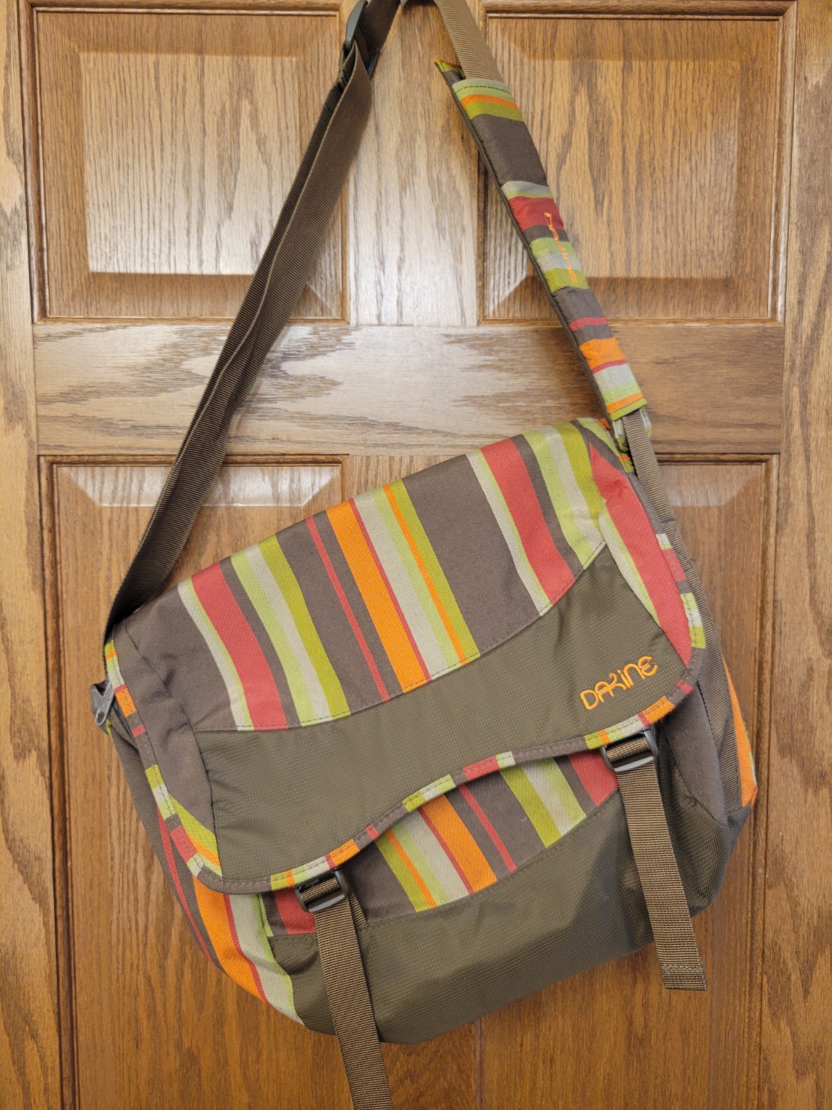 Dakine Messenger Bag with Padded Laptop Compartment - Multi-color Striped