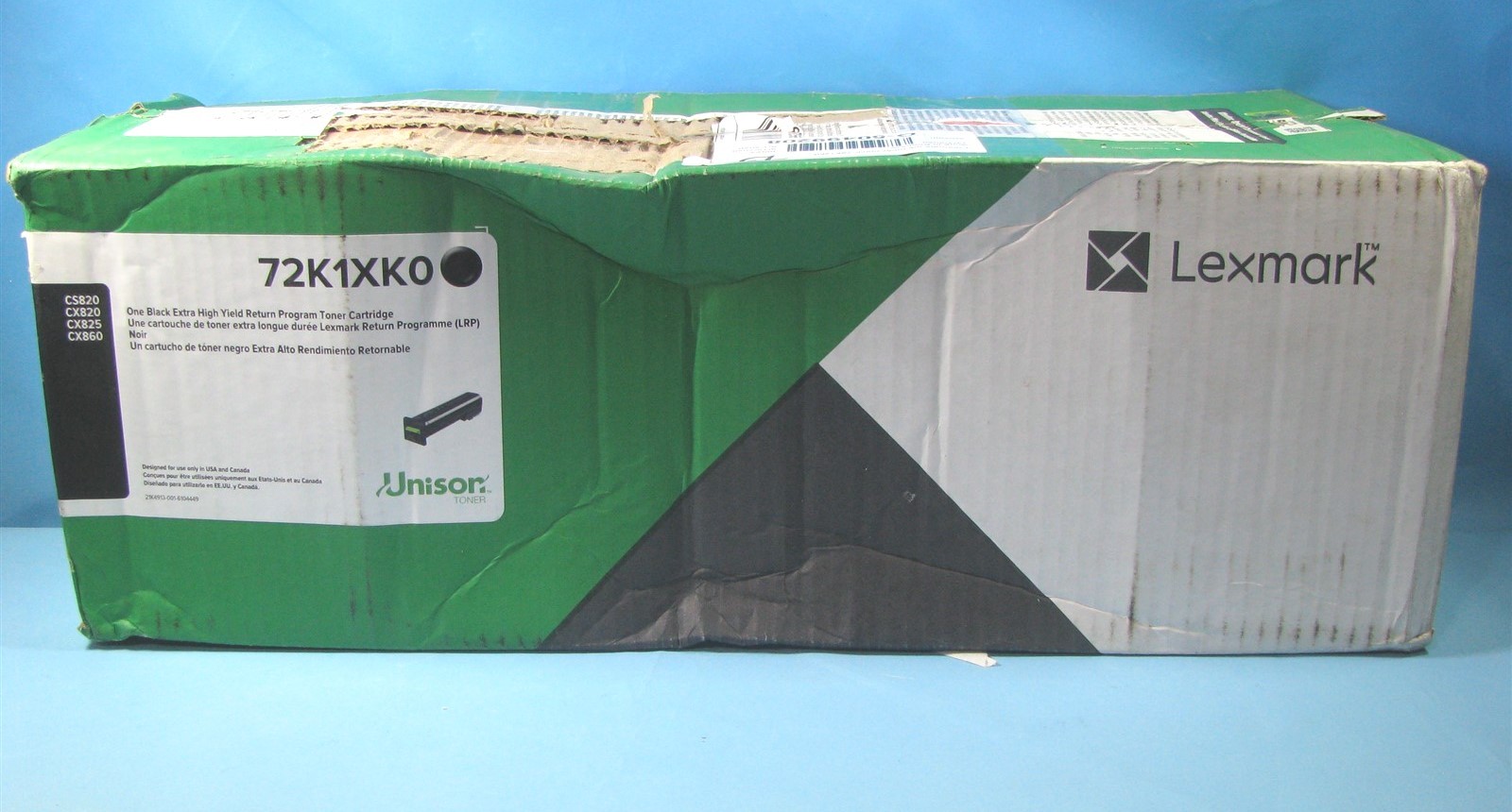 GENUINE LEXMARK 72K1XK0 EXTRA HIGH YIELD BLACK TONER CARTRIDGE DAMAGED BOX - NEW