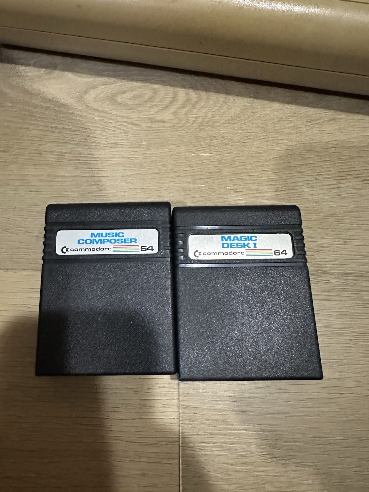 vintage ROM cartridges Commodore 64 home computer: Music Composer and Magic Desk