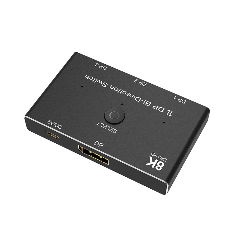 Displayport 8K Switch Bi-direction 1x3/3x1 DP1.4 Splitter for Multiple Source