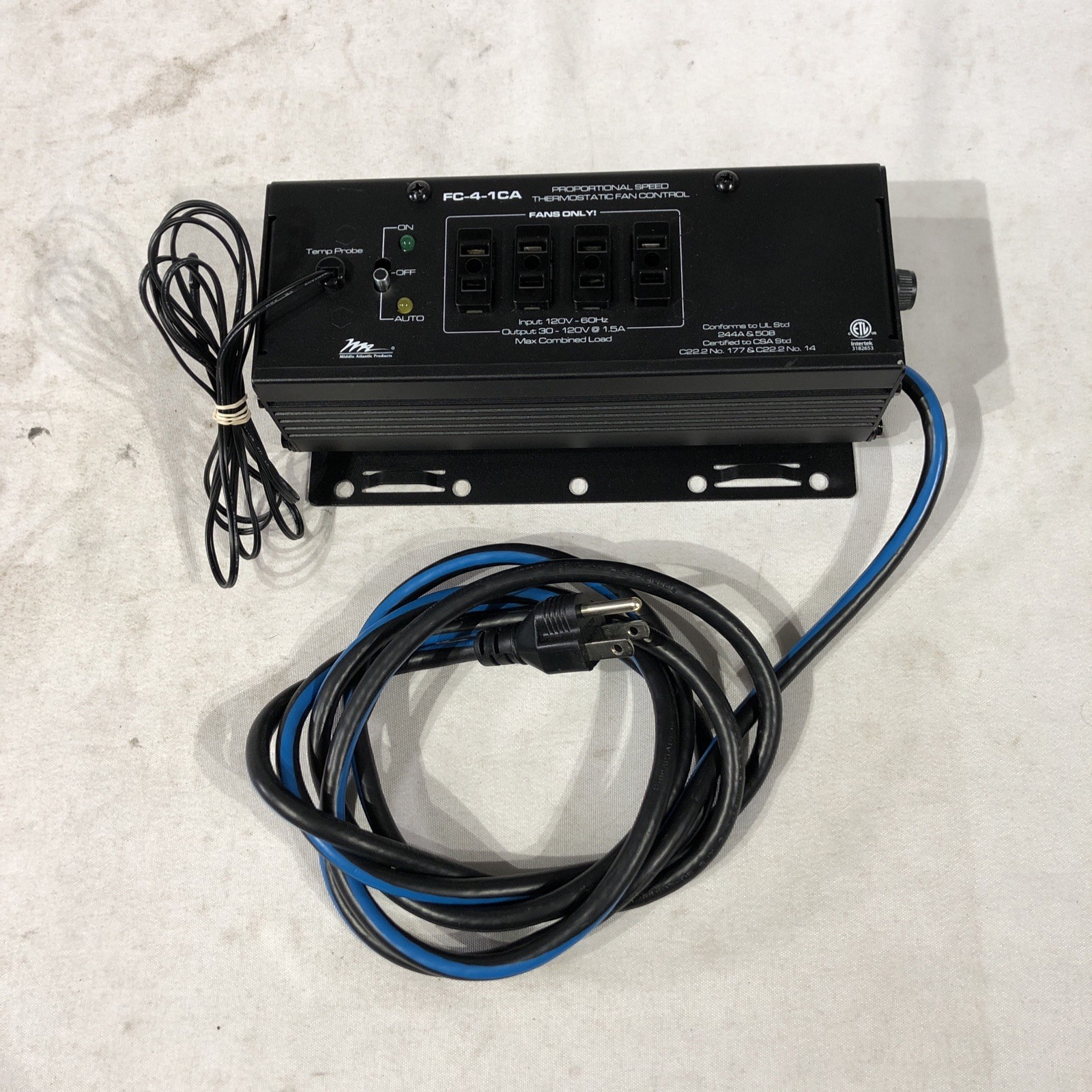 Middle Atlantic FC-4-1CA - Thermostatic Fan Controller - 4 Fans