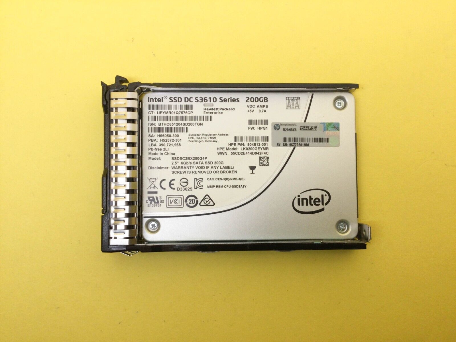 804613-B21 HP 200GB SATA 6Gb/s Mixed Use 2.5'' SSD 805377-001