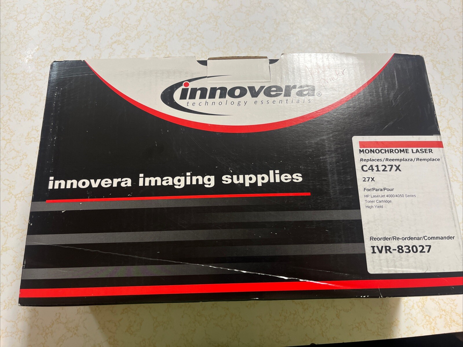 Innovera Black Laser Toner Cartridge IVR-83027 C4127X Open box