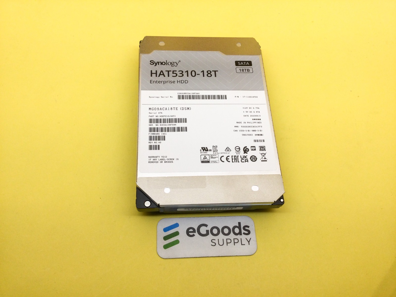HAT5310-18T Synology Toshiba MG09ACA18TE 18TB 7.2K RPM SATA 6Gb/S 3.5 HDD