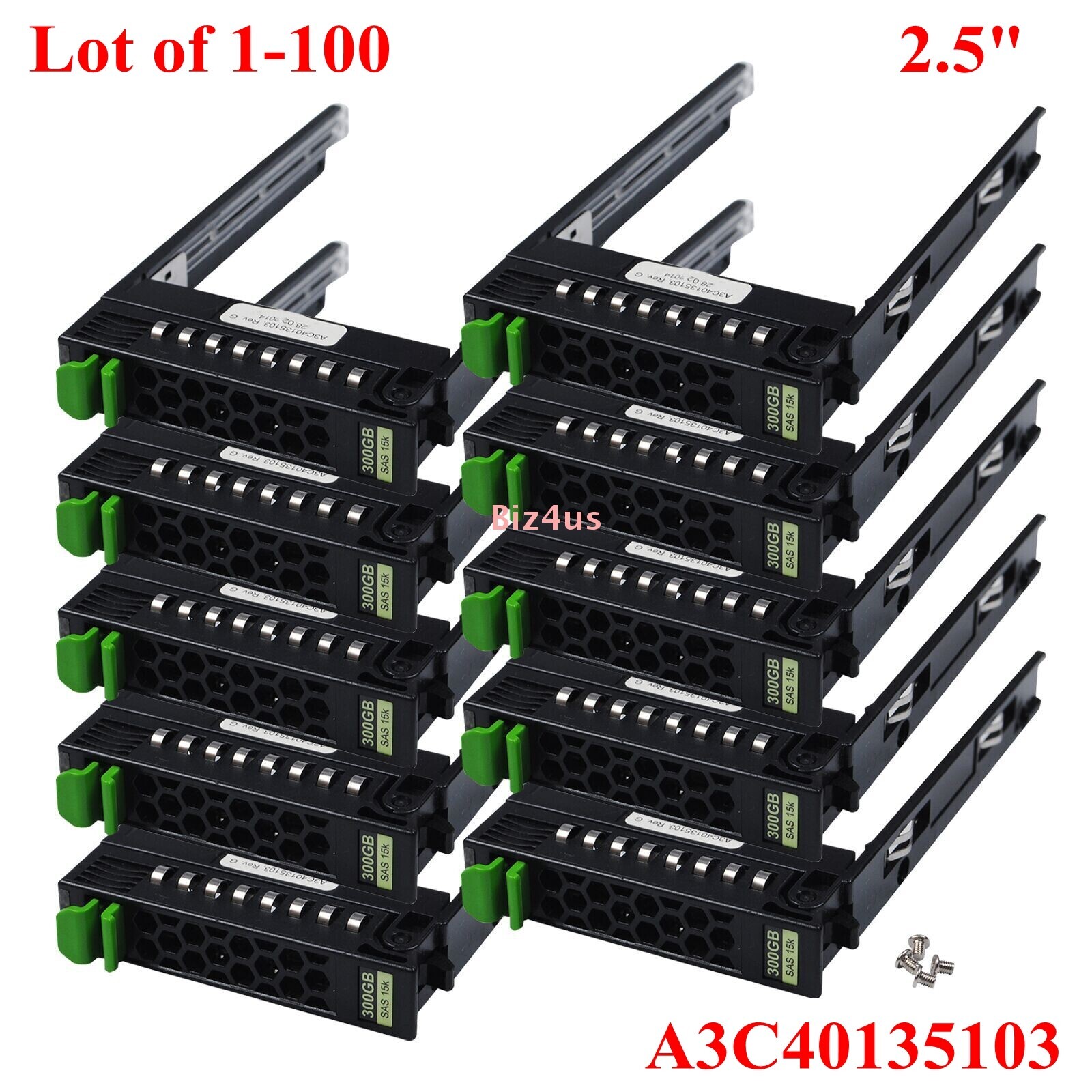 Lot Fujitsu RX200 RX300 RX350 S6 S7 S8 2.5" SAS Tray Caddy A3C40135103 US Ship