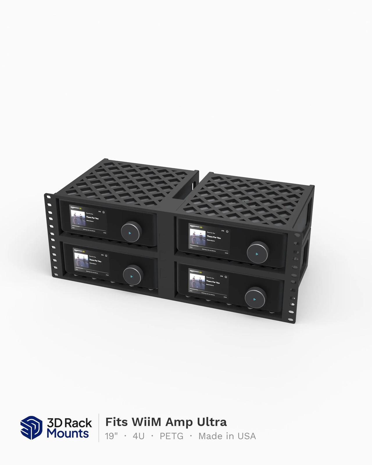 4x WiiM Amp Ultra Rack Mount - 19" 4U