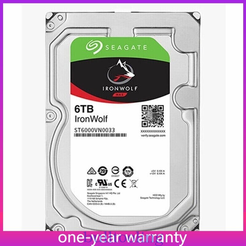 ST6000VN0033 Seagate IronWolf 6TB 7200RPM 256MB Cache 3.5" Internal Hard Drive
