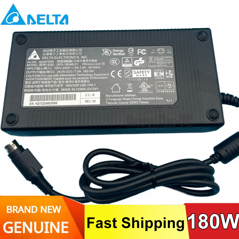 Genuine DELTA DPS-180AB-21 4PIN DPS-180AB-5A FSP FSP180-AXAN1 AC Adapter Charger