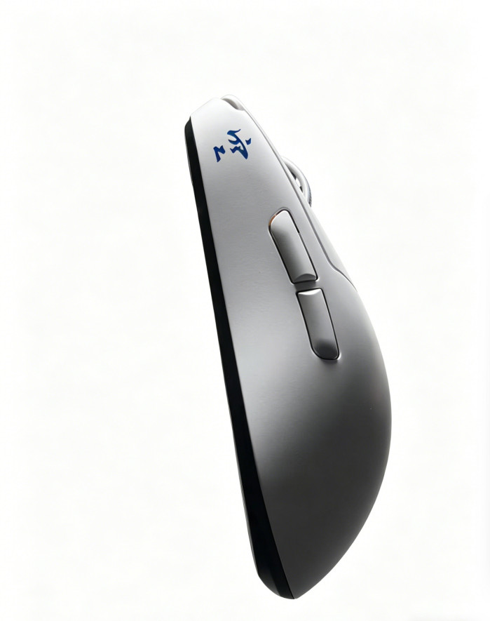 Ninjutso Sora V3 White Wireless Gaming Mouse, 2.4G/Wired Dual-Mode, Rechargeable