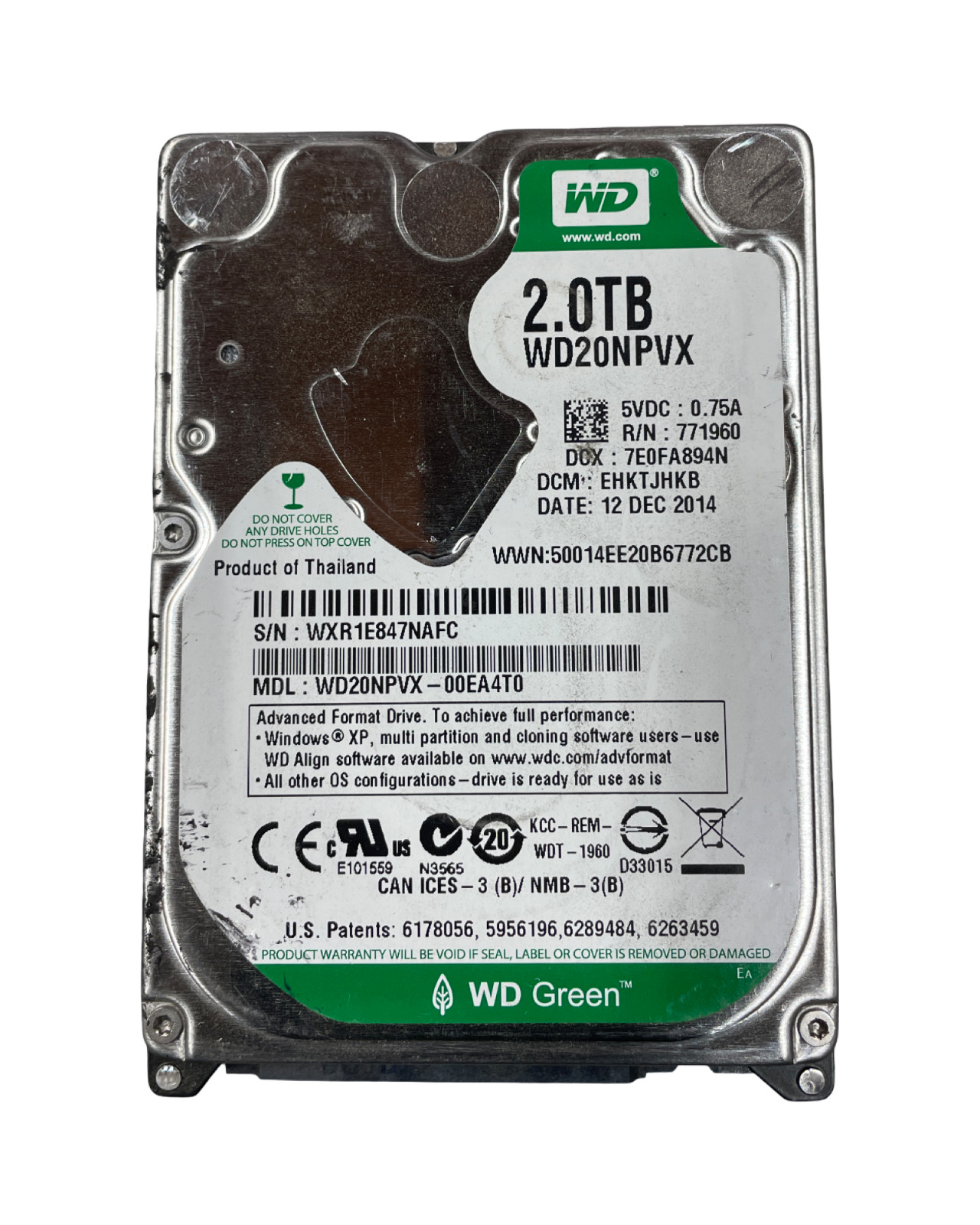 Western Digital Green WD20NPVX 2TB 2.5" HDD#21