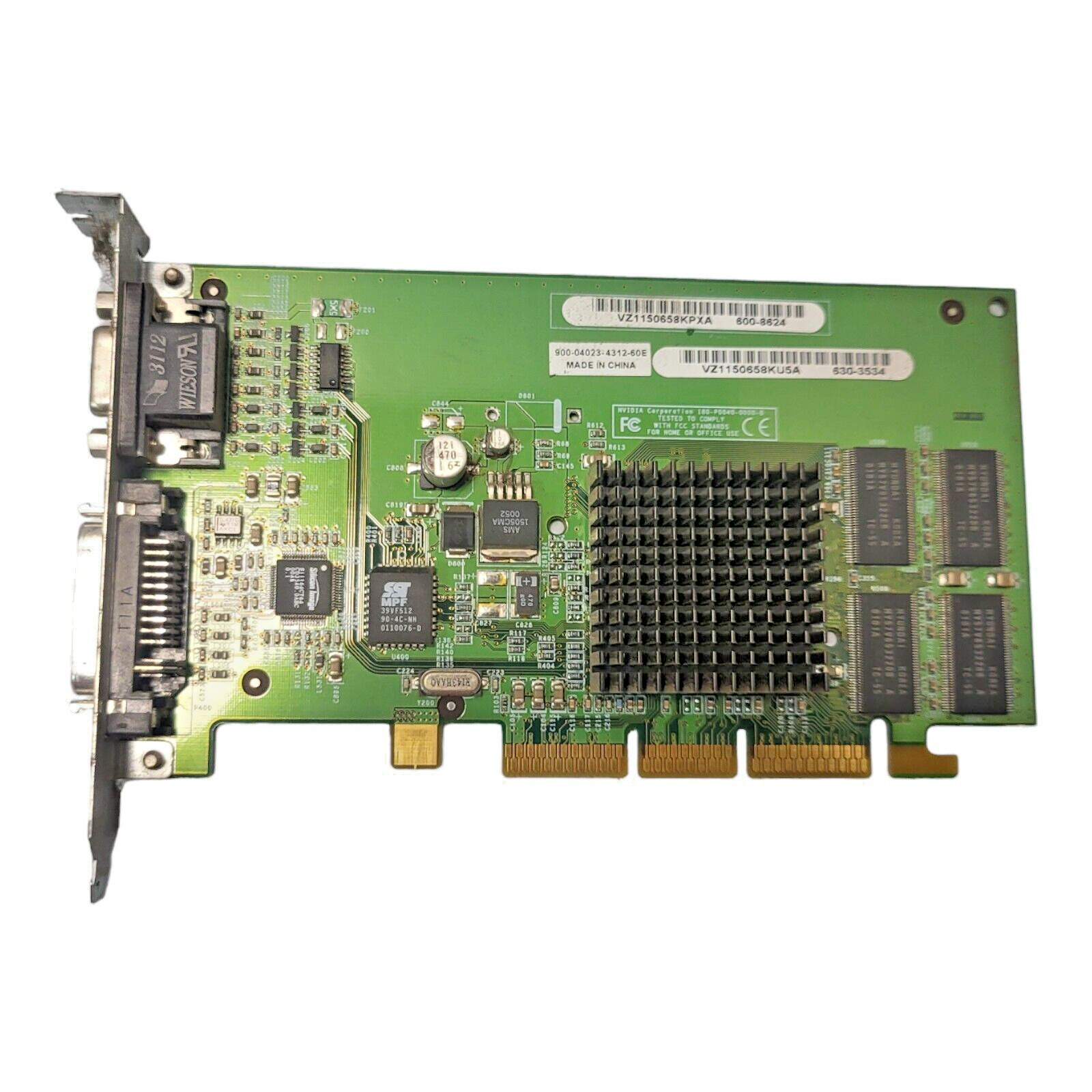 Nvidia 180-P0040-0000-B VGA/DVI 32MB AGP Video Graphics Card - TESTED