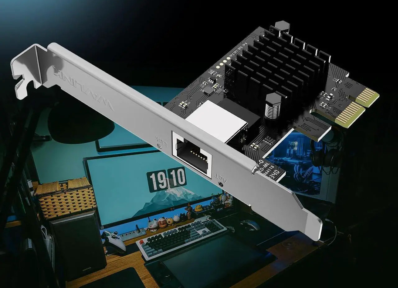 5Gb Network Card - PCIe to 5 Gigabit RJ-45 - Windows 10/11, Linux