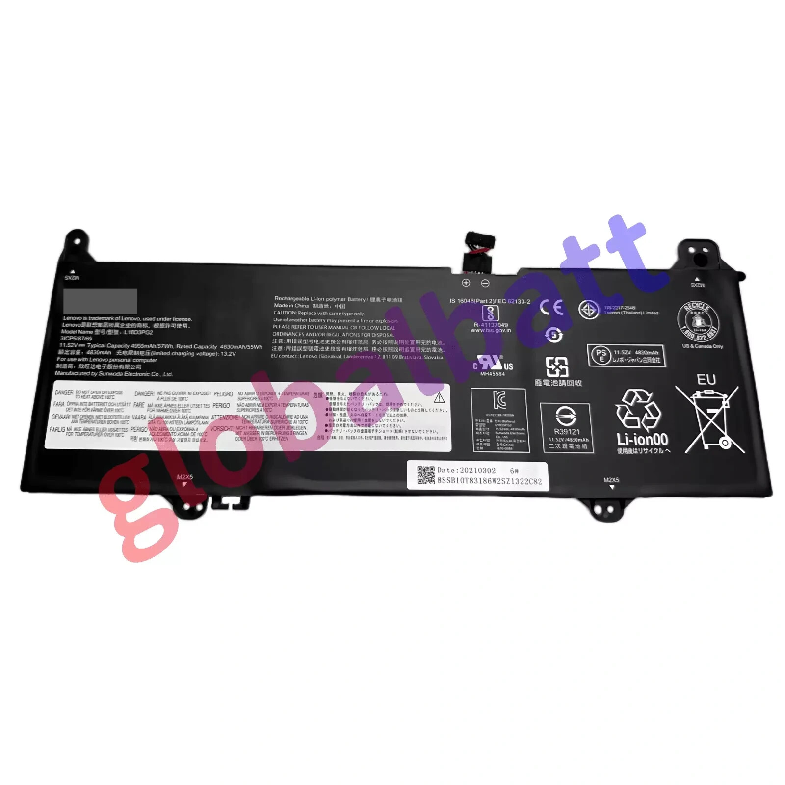 Genuine L18M3PG2 L18D3PG2 L18L3PG2  Battery for Lenovo Chromebook S345-14AST 14E