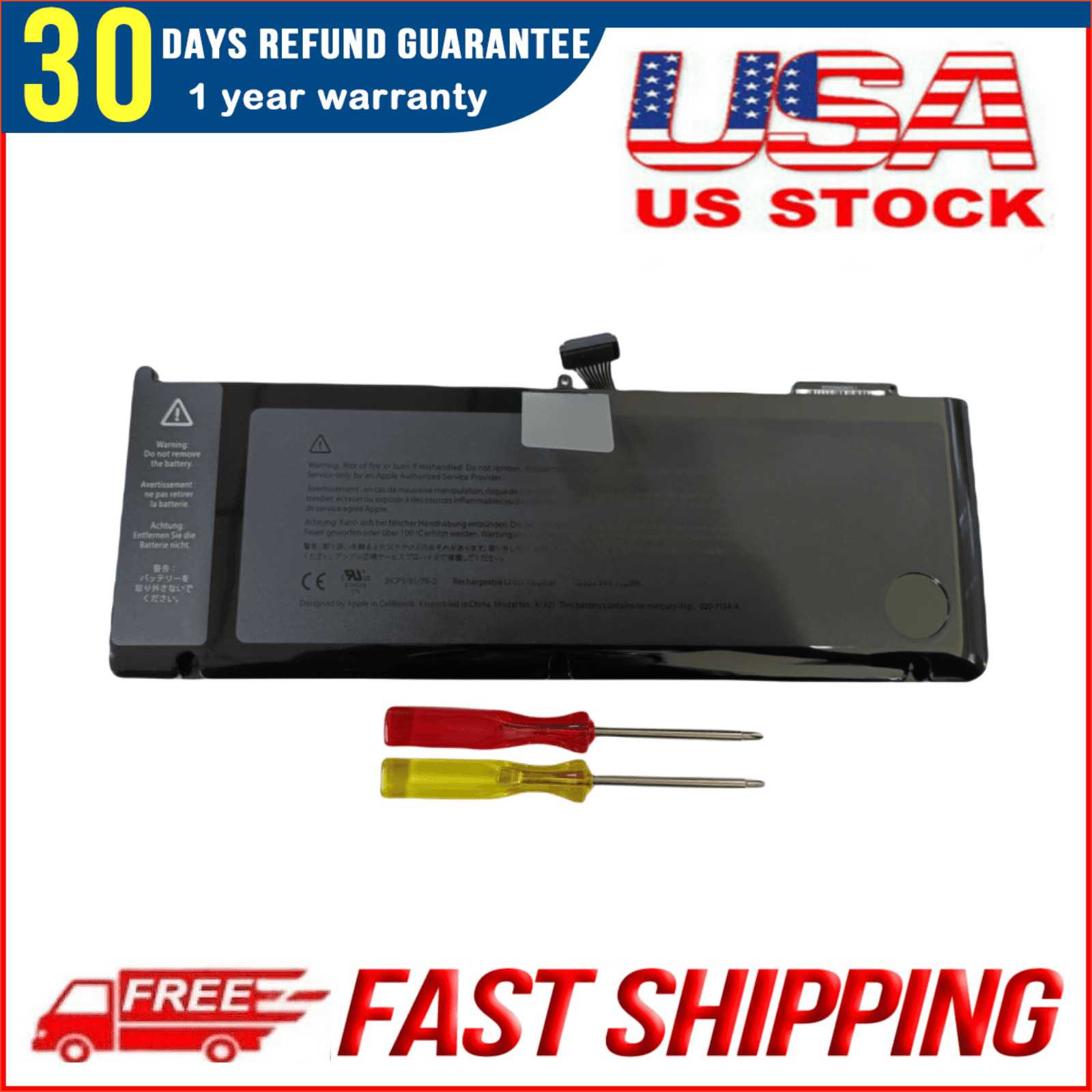 A1321 Genuine Battery for Apple Macbook Pro 15" A1286 MC118LL/A Mid 2009 2010