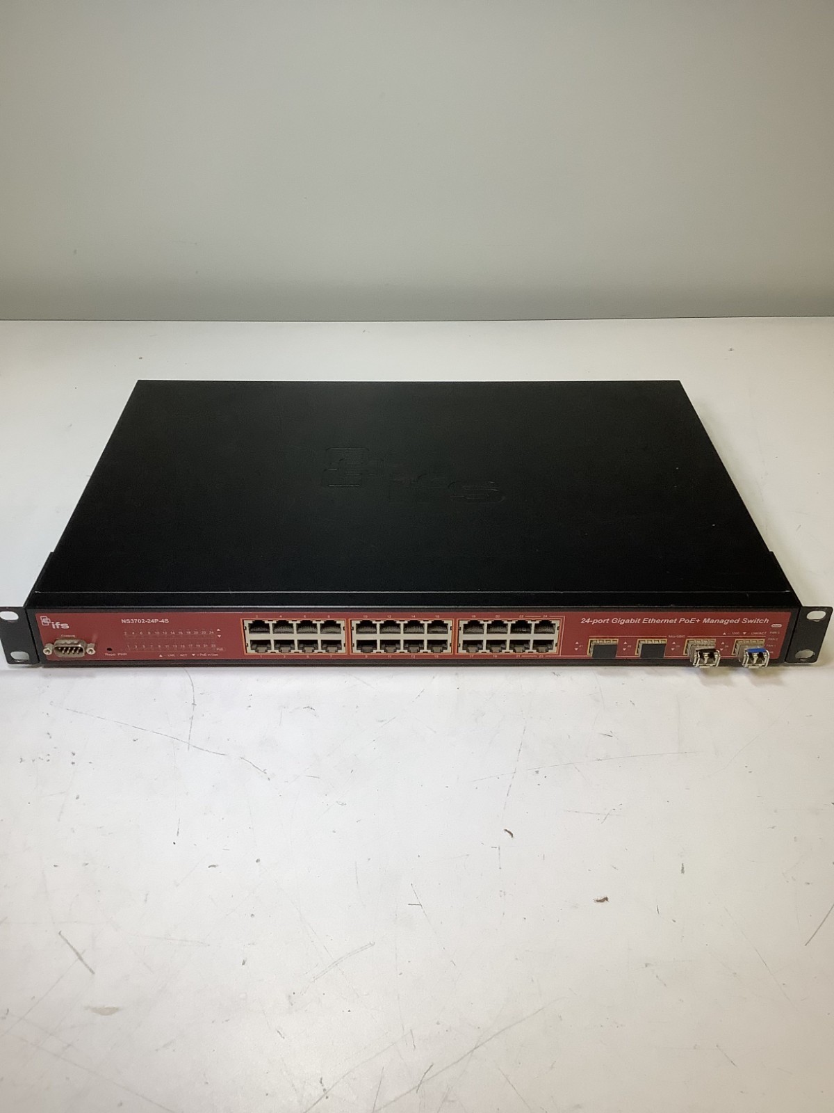 Interlogix NS3702-24P-4S 24-Port Gigabit Ethernet Managed Network Switch J3C