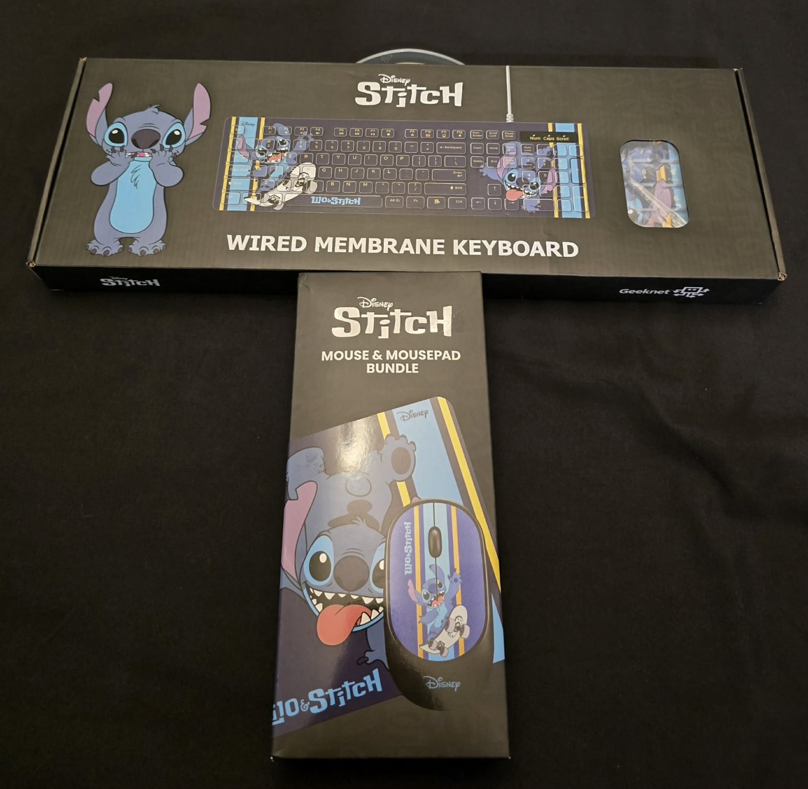 Geeknet Disney Stitch Wired Membrane Keyboard, Mousepad and Mouse Combo