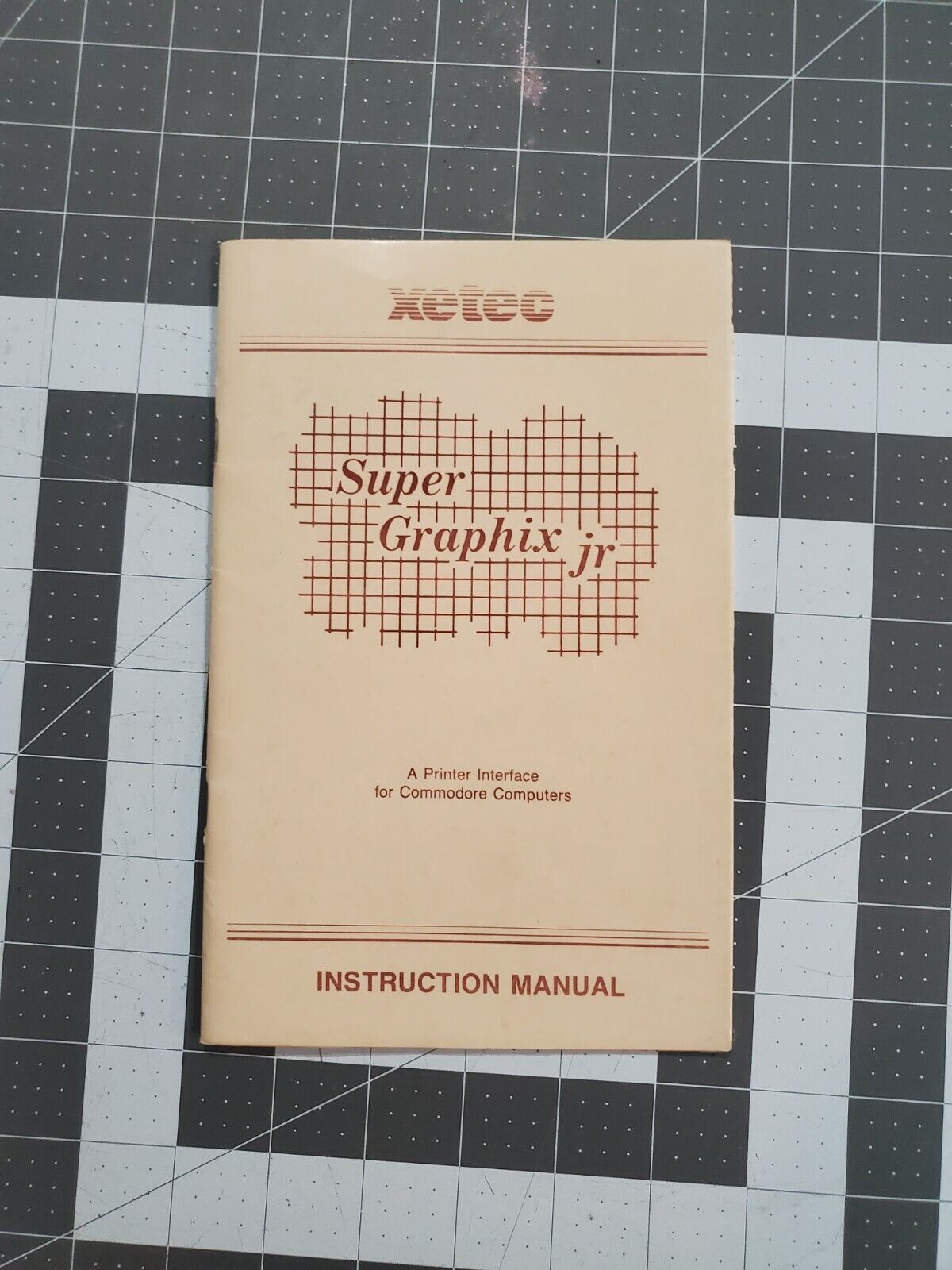 Vintage Xetec Super Graphix Jr. Instruction Manual for Commodore