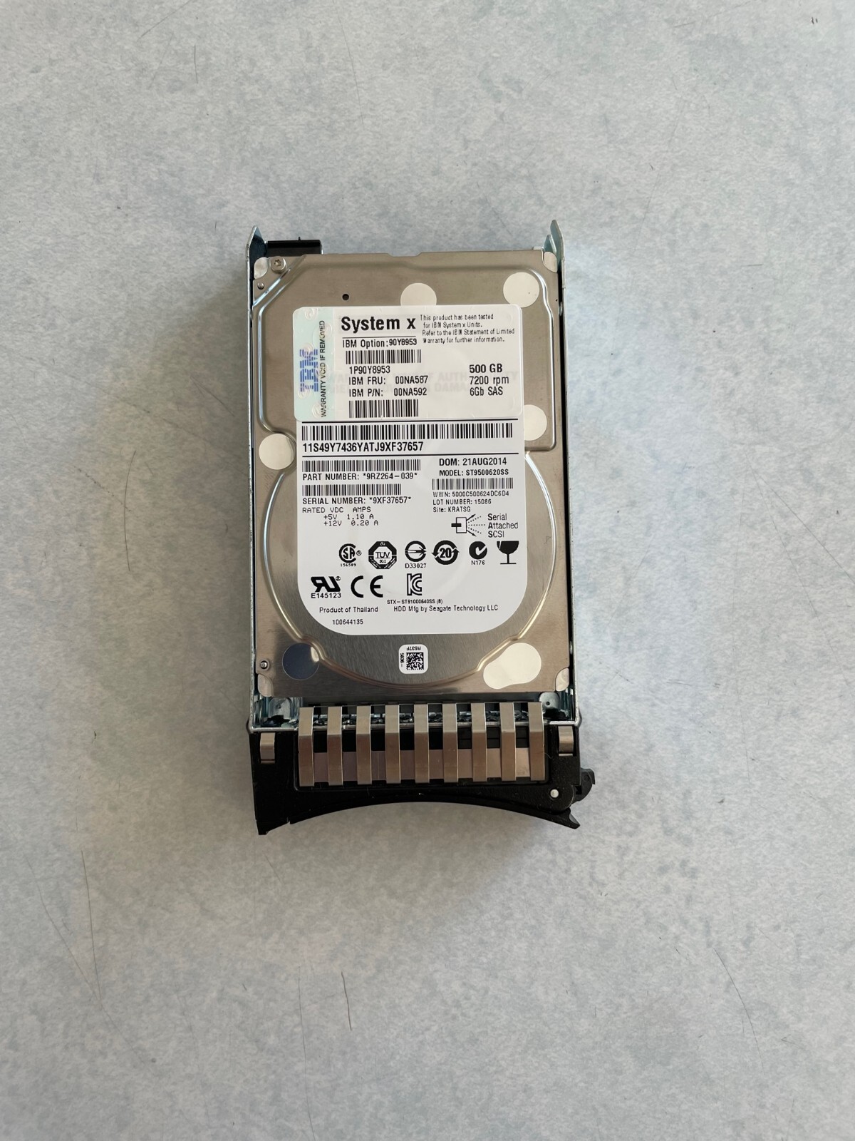 90Y8954,90Y8953,90Y8957 IBM 500GB 7.2K 6G SAS 2.5 SFF HOT-SWAP
