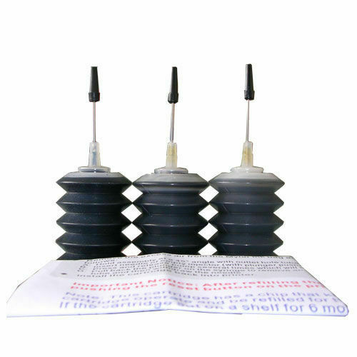 3x30ml ND® Black Pigmented sublimation Refill Ink for all Piezoelectric Printers