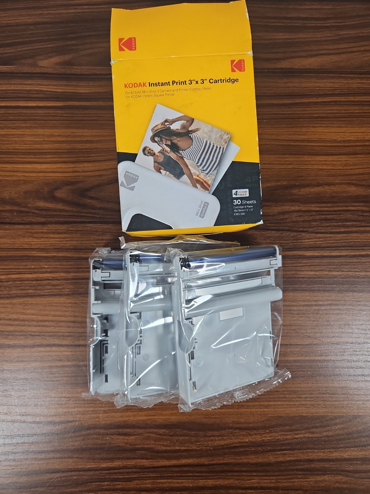 *NEW SEALED* Kodak Instant Print 3"x3" Cartridge 3 Pack For Kodak Mini Shot 3