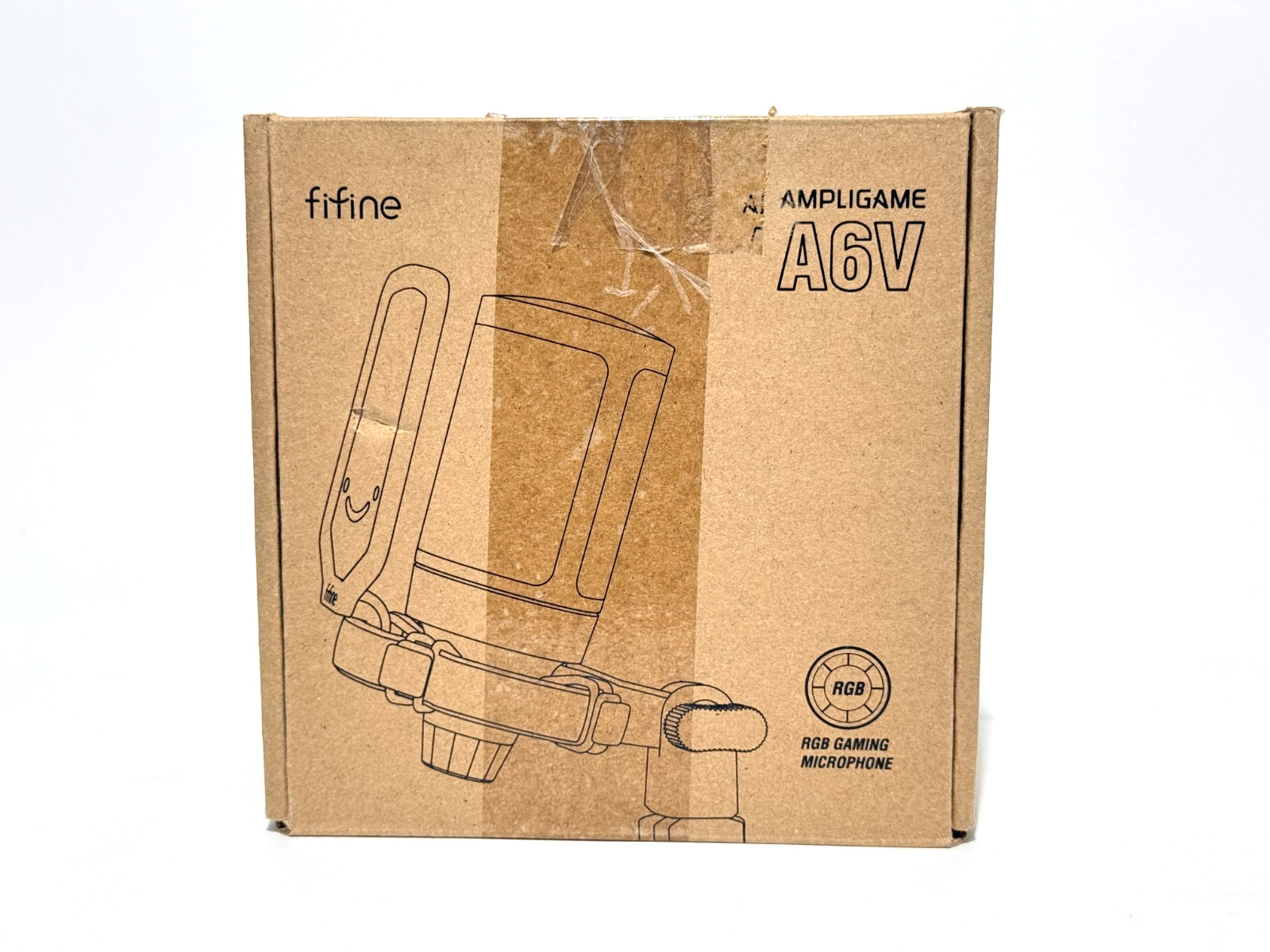 FIFINE Ampligame A6V USB Gaming Microphone RGB Tap-to-Mute Detachable Pop Filter