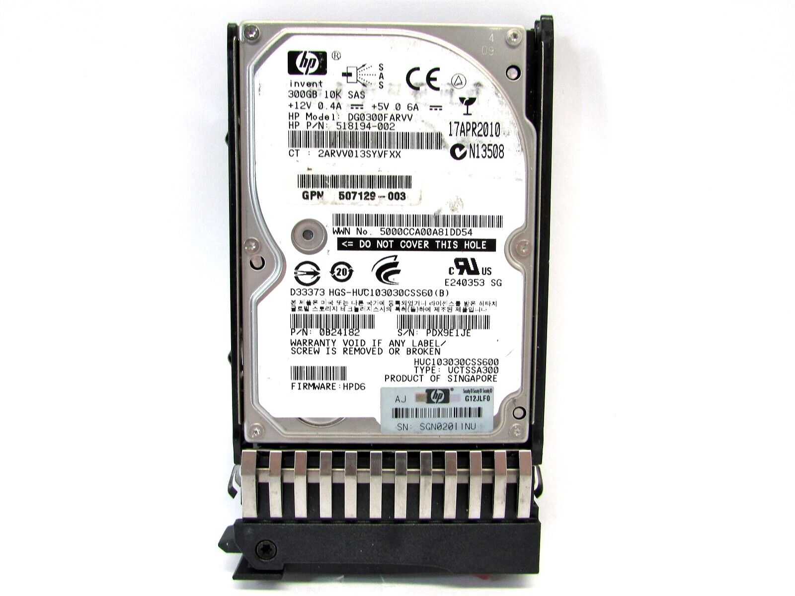 HP 518194-002 300GB 10K 2.5 6Gbps SAS Hard Drive HDD 507284-001 Grade A