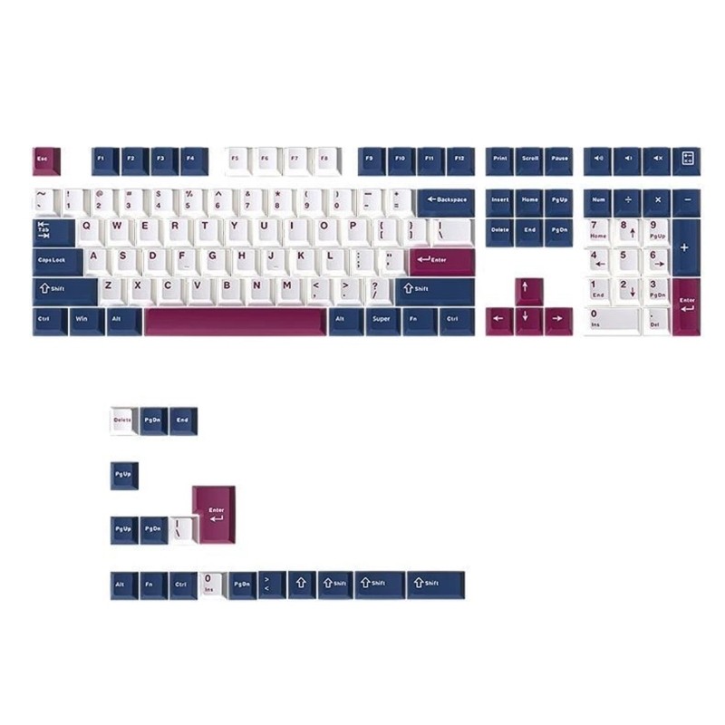 126Pcs PBT Mech Soldier Keycap Double Shot Key Cover for Mechanical Keyboards