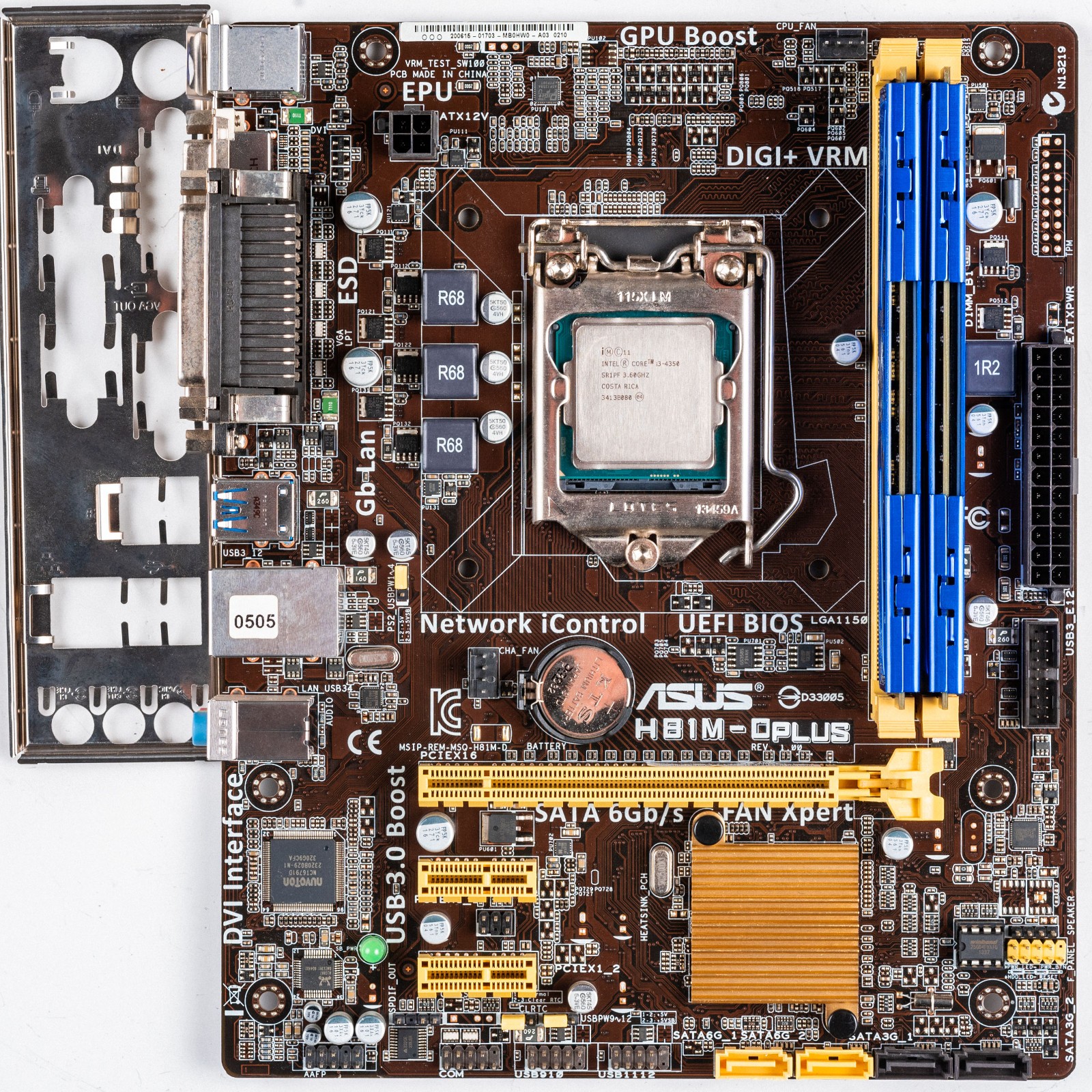 Asus H81M-D PLUS LGA1150 MicroATX Motherboard DDR3 UEFI Windows 10 Gaming Ready