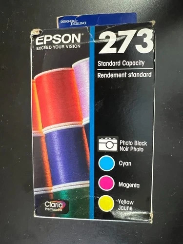 Epson 273 Black, C/M/Y 4pk Combo Ink Cartridges - Black Cyan, Magenta, Yellow (T