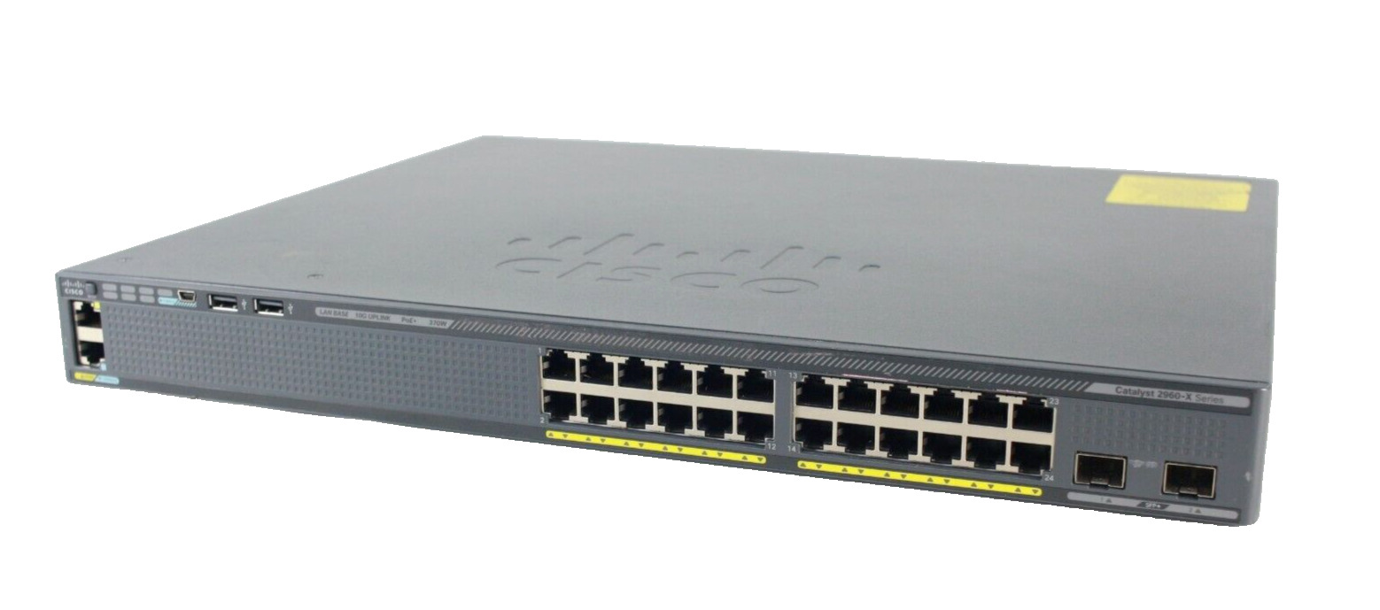 Cisco Catalyst 2960-X Series 24-Port Gigabit PoE Switch WS-C2960X-24PD-L (HD)