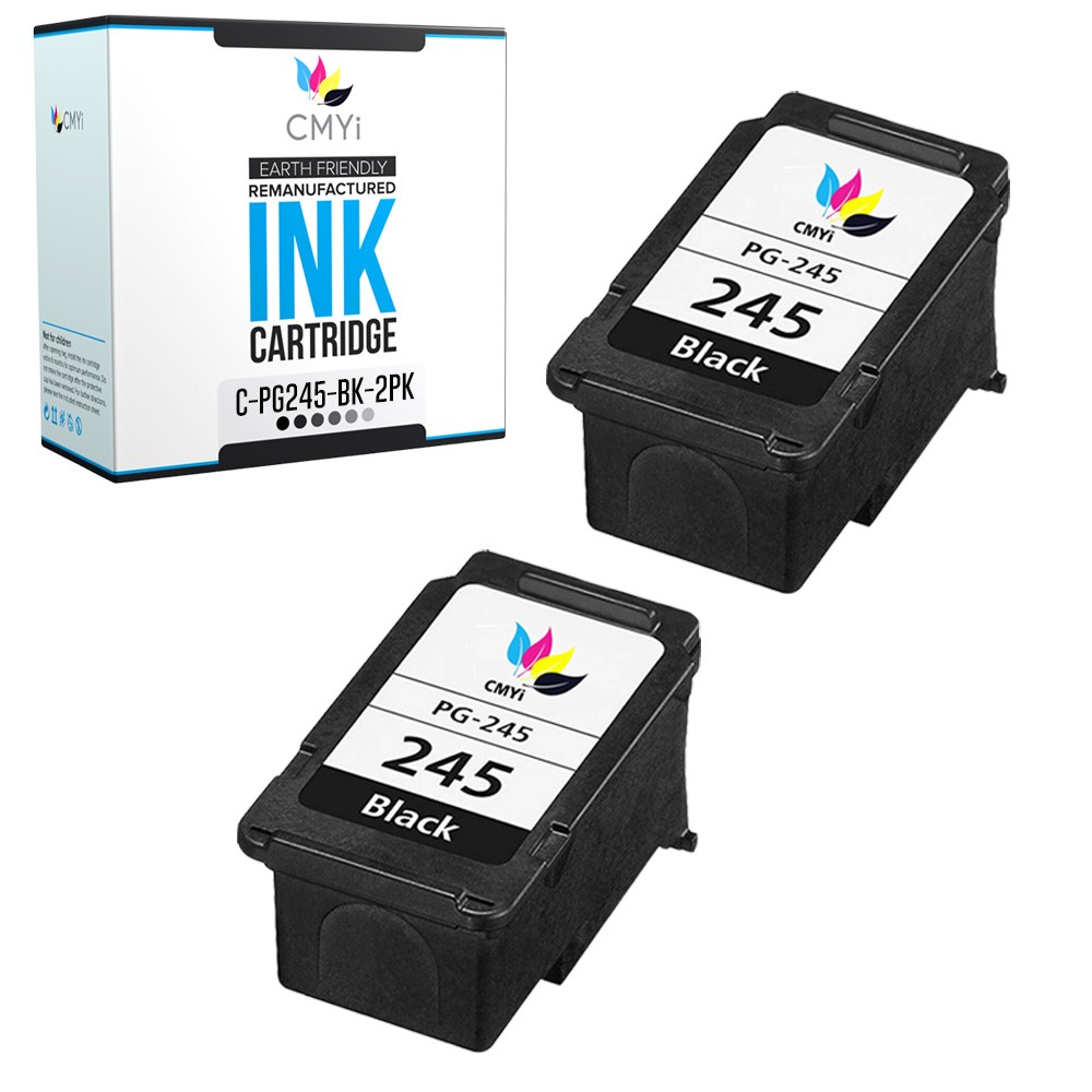 CMYi 2PK Compatible Canon 245 Black Ink Cartridge for PIXMA MG2410 MG2450 MG2510