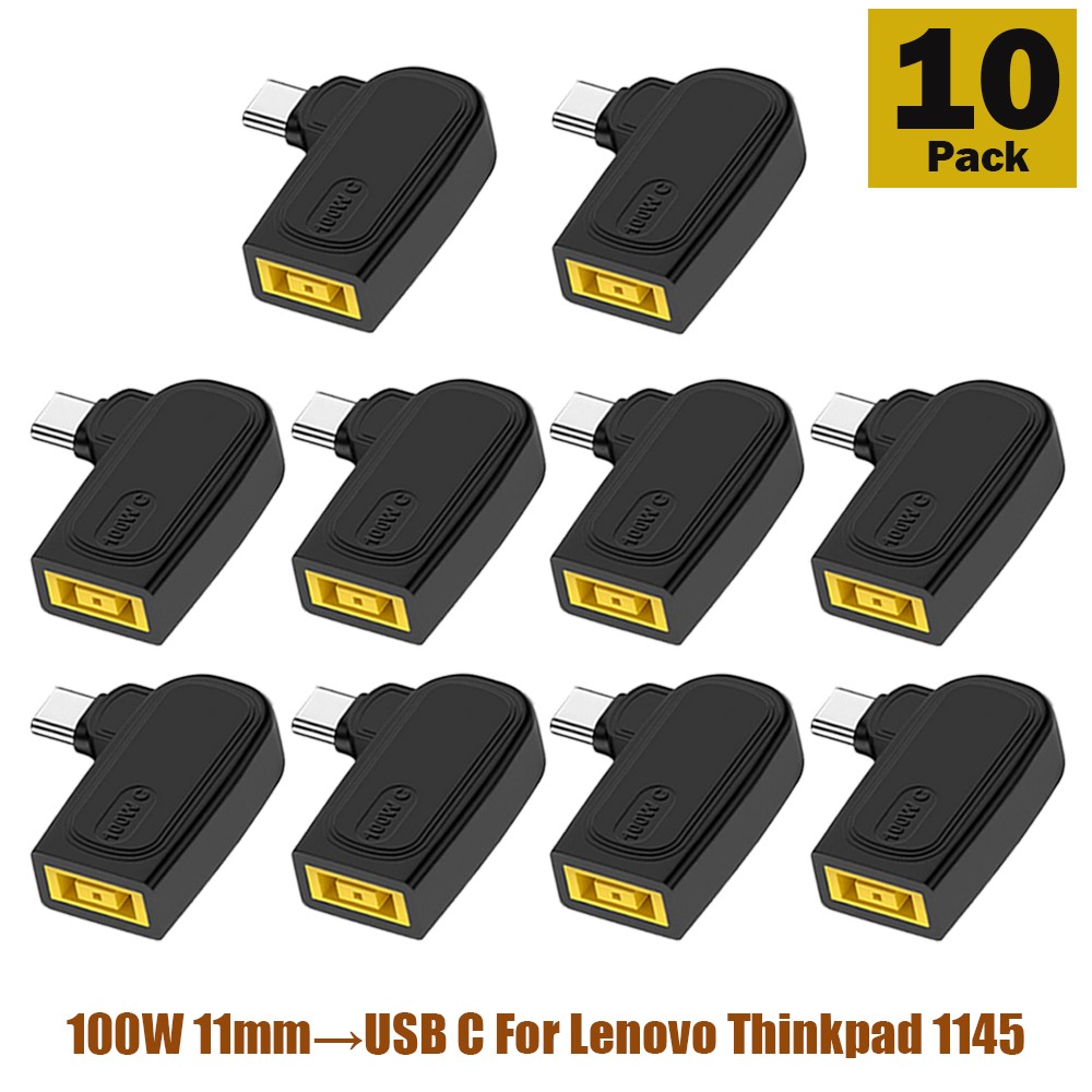 10Pcs Laptop Charger Converter TO USB Type C PD Adapter for Lenovo Thinkpad 100W
