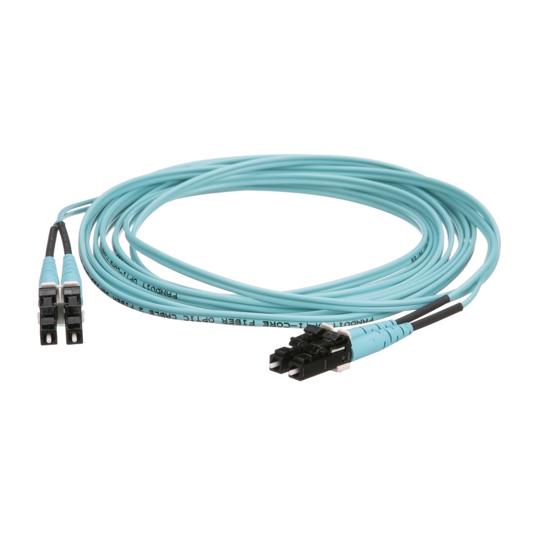 Panduit FZ2ERLNLNSNM010 10 Meter LC Duplex Fiber Optic Patch Cord Riser OM4 Aqua