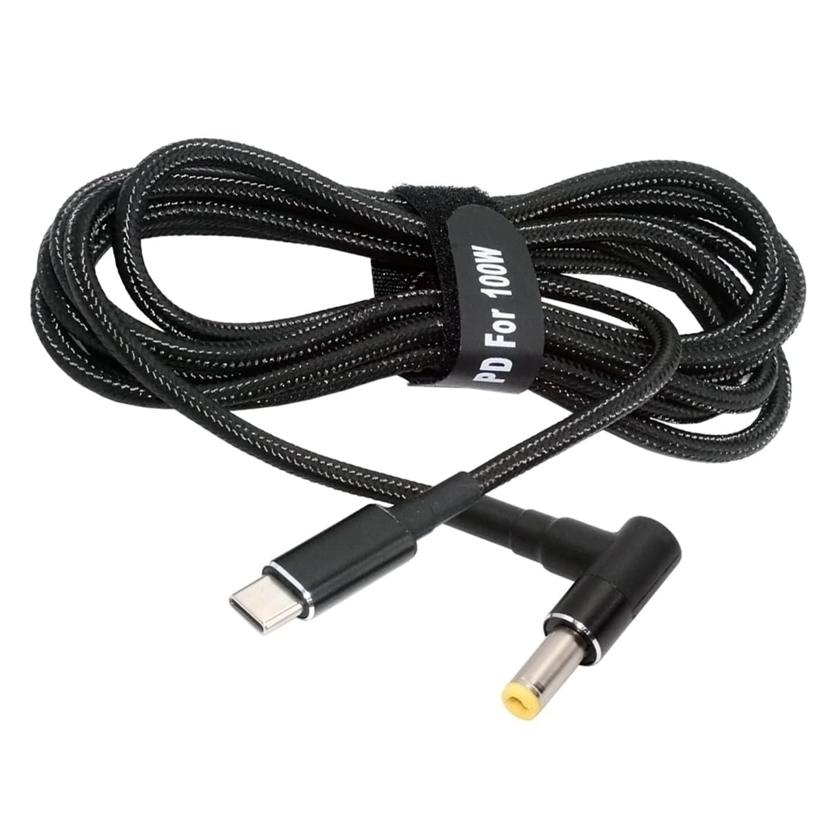 cablecc USB-C to DC 5.5x2.5mm PD Power Cable 65W Output 180cm Black Japan Import