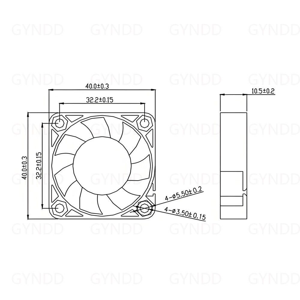 4010 /5015 /6020 Radial Blower DC Brushless 24V Ultra-Quiet Cooling Fan PWM-